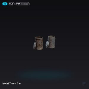 Metal Trash Can