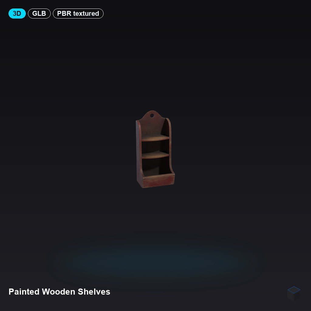 Painted Wooden Shelves