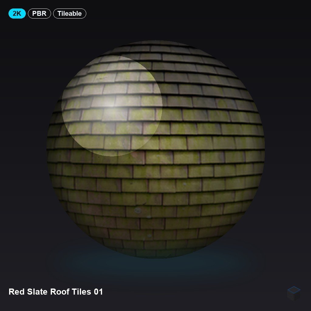 Red Slate Roof Tiles 01